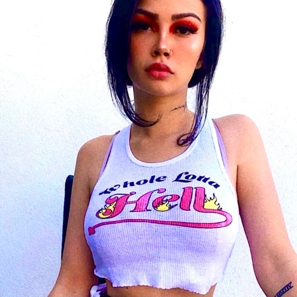 Whole Lotta Hell crop tank top 🔥